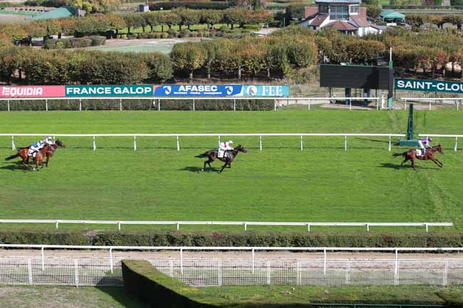 Photo d'arrivée de la course pmu PRIX MAURICE LARRAUN à SAINT CLOUD le Mercredi 14 octobre 2026