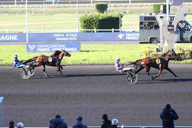 Photo d'arrivée de la course pmu PRIX D'AUBAGNE à PARIS-VINCENNES le Jeudi 29 octobre 2026