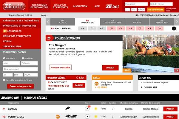 La photo de Le nouveau site internet ZEturf 