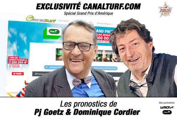 La photo de Les Pronostics De Dominique Cordier Et Pj Goetz Spécial Grand Prix d'Amérique 2020