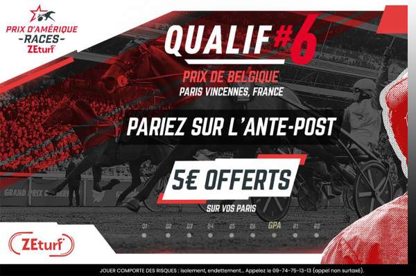 La photo de Ante-post Zeturf Qualif #6 Prix De Belgique Prix d'Amérique Races ZEturf 2021
