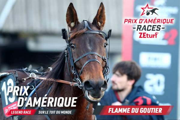 La photo de Flamme Du Goutier Legend Race Prix d'Amérique Races ZEturf 2023