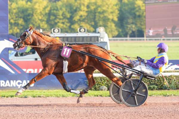 La photo de Moonlight Du Rhin arrivée pmu Prix Formentin à Caen