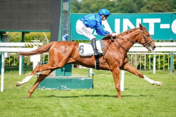 La photo de Hotheaded arrivée pmu Prix Hellissio à Saint-Cloud