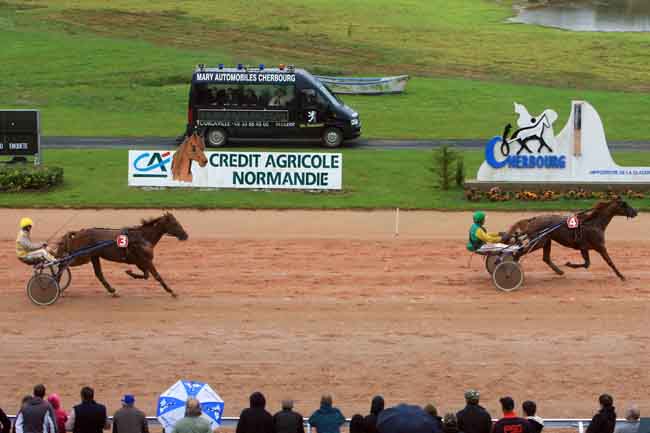 Arrivée quinté pmu PRIX ERIC DUCHEMIN - AXA ASSURANCES EQUEURDREVILLE à CHERBOURG