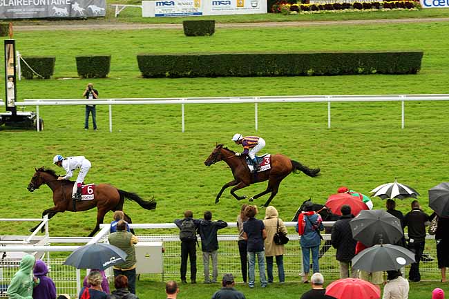 Arrivée quinté pmu PRIX MSA RENAULT DEAUVILLE (PRIX DU PAYS D'AUGE) à CLAIREFONTAINE