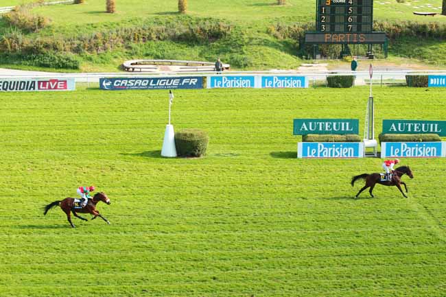 Photo d'arrivée de la course pmu PRIX LE PARISIEN - PRIX ANDRE ADELE à AUTEUIL le Dimanche 11 octobre 2015