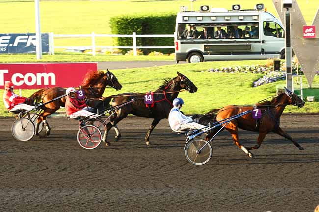 Photo d'arrivée de la course pmu PRIX DU DORAT à PARIS-VINCENNES le Mercredi 28 octobre 2015