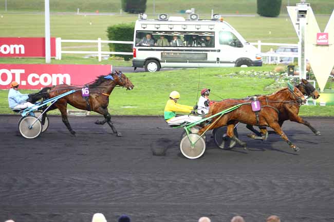 Photo d'arrivée de la course pmu PRIX DU TOUQUET à PARIS-VINCENNES le Vendredi 1 janvier 2016