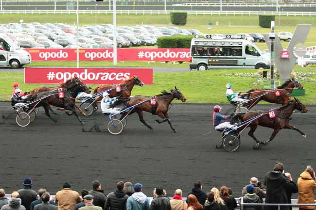 Photo d'arrivée de la course pmu PRIX DE TOULOUSE à PARIS-VINCENNES le Dimanche 17 janvier 2016