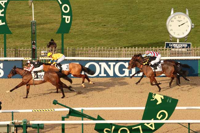 Photo d'arrivée de la course pmu PRIX DE CHAUVRY à CHANTILLY le Lundi 18 janvier 2016
