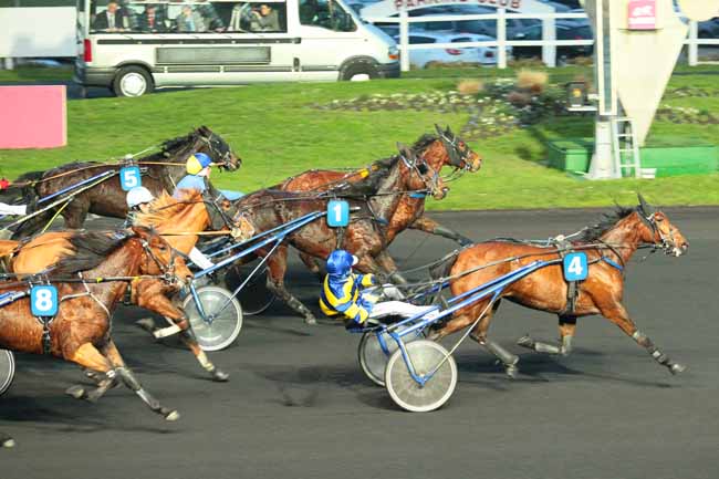 Photo d'arrivée de la course pmu PRIX DE MAISONS-LAFFITTE à PARIS-VINCENNES le Dimanche 24 janvier 2016