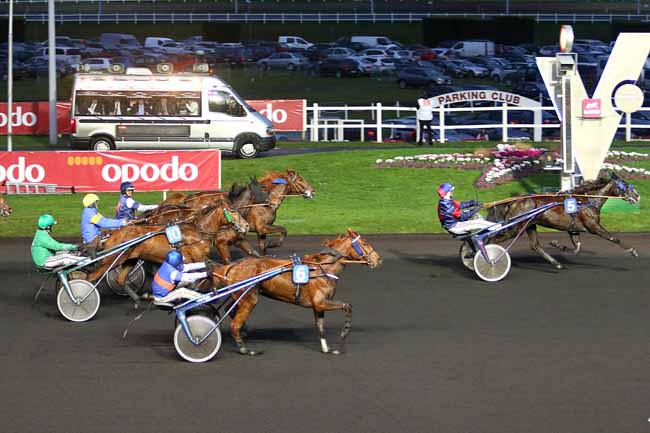 Photo d'arrivée de la course pmu PRIX DE MEADOWLANDS à PARIS-VINCENNES le Dimanche 31 janvier 2016
