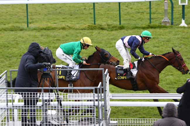 Photo d'arrivée de la course pmu PRIX DU POLYGONE à COMPIEGNE le Mercredi 9 mars 2016