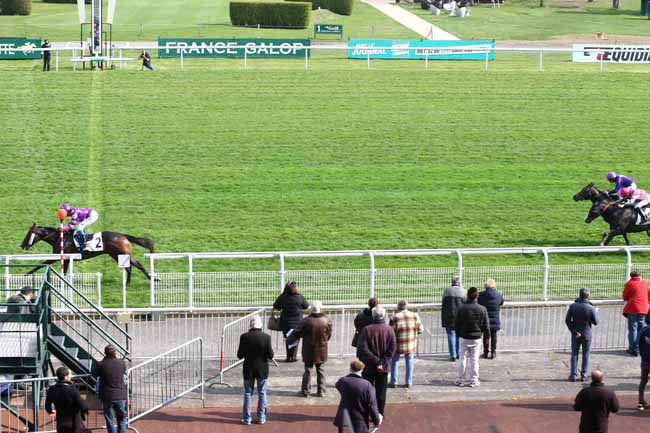 Photo d'arrivée de la course pmu PRIX DE TARBES à MAISONS-LAFFITTE le Vendredi 1 avril 2016