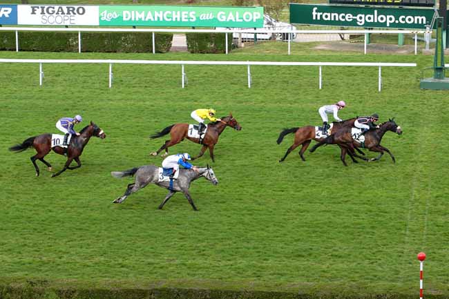 Photo d'arrivée de la course pmu PIX DU THEATRE FRANCAIS à SAINT-CLOUD le Dimanche 3 avril 2016