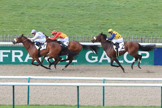 Photo d'arrivée de la course pmu PRIX DU BU à CHANTILLY le Lundi 4 avril 2016