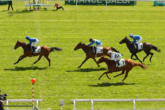 Photo d'arrivée de la course pmu PRIX DU BELVEDERE à MAISONS-LAFFITTE le Mardi 19 avril 2016