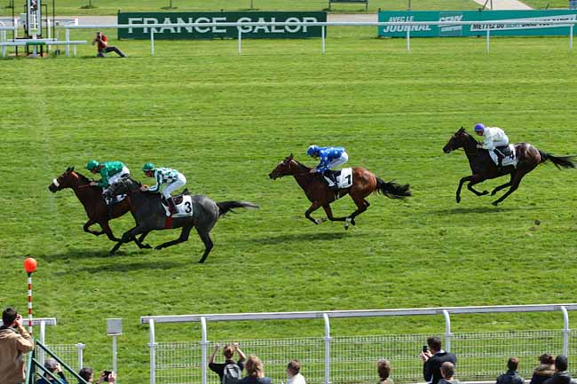 Photo d'arrivée de la course pmu PRIX DE LA CROIX DE CHAVAUX à MAISONS-LAFFITTE le Mardi 19 avril 2016