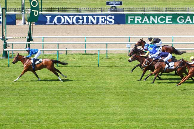 Photo d'arrivée de la course pmu PRIX DE L'ETANG DE LA LOGE à CHANTILLY le Vendredi 6 mai 2016