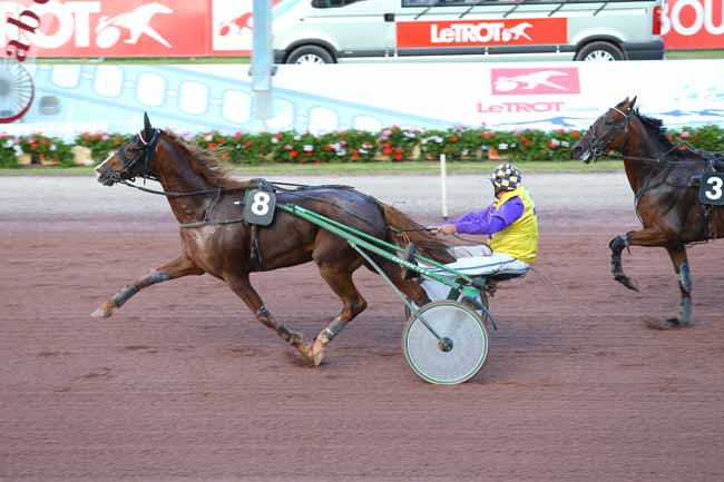 Photo d'arrivée de la course pmu PRIX DES IRIS à CABOURG le Vendredi 8 juillet 2016