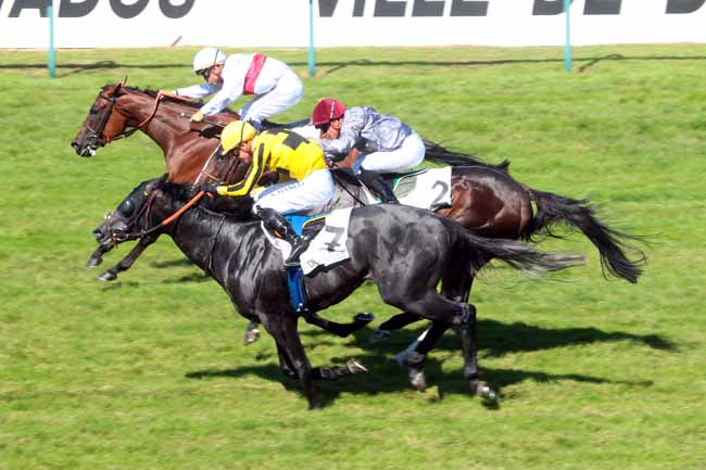 Photo d'arrivée de la course pmu PRIX DE LA HUDERIE à DEAUVILLE le Dimanche 31 juillet 2016