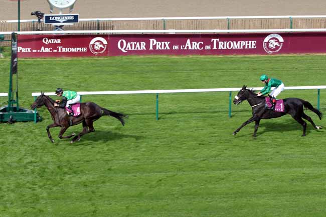 Photo d'arrivée de la course pmu QATAR PRIX DE ROYALLIEU à CHANTILLY le Samedi 1 octobre 2016