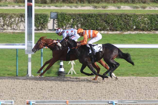 Photo d'arrivée de la course pmu PRIX DE LA GOUSSERIE à DEAUVILLE le Mardi 18 octobre 2016
