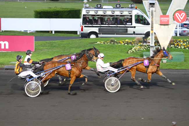 Photo d'arrivée de la course pmu PRIX DES GIROFLEES à PARIS-VINCENNES le Lundi 28 novembre 2016