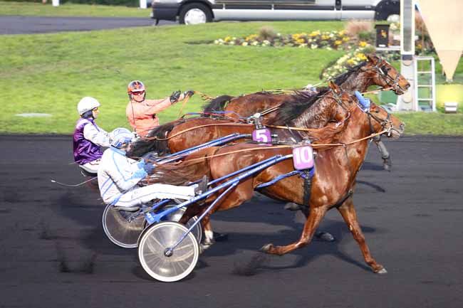 Photo d'arrivée de la course pmu PRIX DE LUSSAC (GR B) à PARIS-VINCENNES le Vendredi 16 décembre 2016