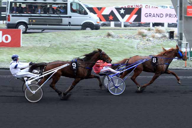 Photo d'arrivée de la course pmu PRIX DE MEULAN à PARIS-VINCENNES le Dimanche 1 janvier 2017