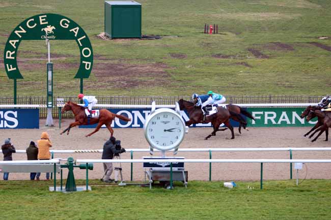 Photo d'arrivée de la course pmu PRIX DE MOURS à CHANTILLY le Lundi 16 janvier 2017