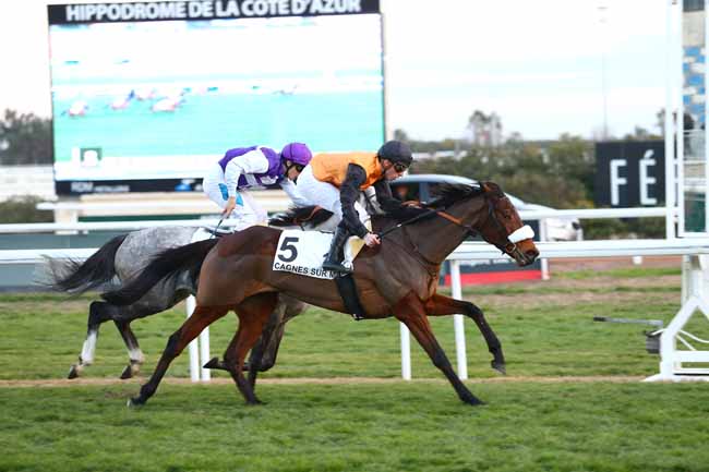 Photo d'arrivée de la course pmu PRIX DU COL DE NICE à CAGNES-SUR-MER le Vendredi 20 janvier 2017