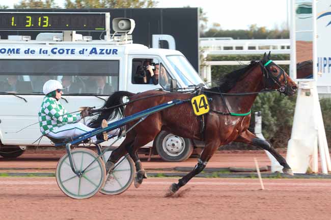 Photo d'arrivée de la course pmu PRIX DES MIMOSAS à CAGNES-SUR-MER le Mardi 7 février 2017