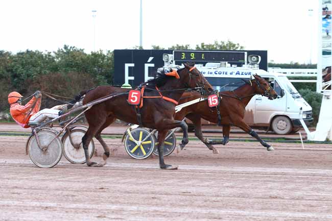 Photo d'arrivée de la course pmu PRIX DE SEVILLE à CAGNES-SUR-MER le Vendredi 10 février 2017