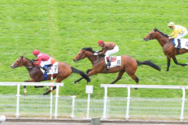 Photo d'arrivée de la course pmu PRIX GOOD LUCK à MAISONS-LAFFITTE le Lundi 10 avril 2017