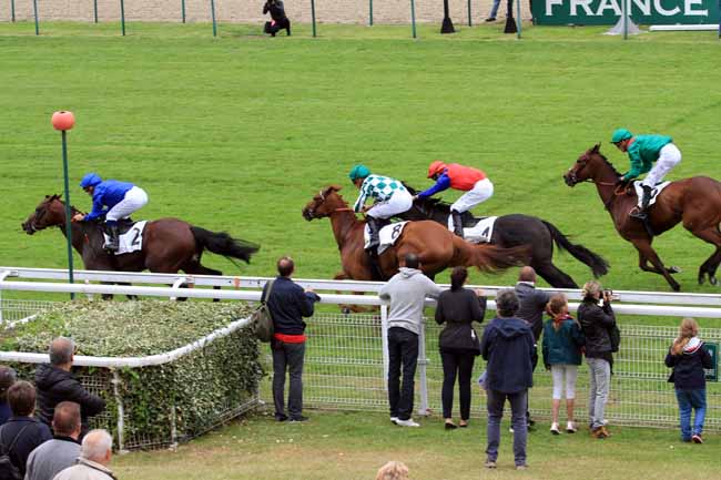Photo d'arrivée de la course pmu PRIX DE LA COTE DE GRACE à DEAUVILLE le Samedi 1 juillet 2017