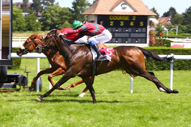 Photo d'arrivée de la course pmu PRIX DE LA VILLE DE VILLERS-SUR-MER à CLAIREFONTAINE le Jeudi 6 juillet 2017