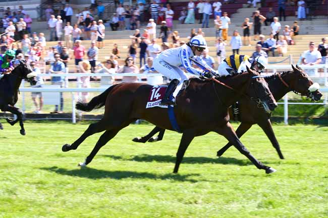Photo d'arrivée de la course pmu PRIX DES POIRIERS à CLAIREFONTAINE le Samedi 8 juillet 2017