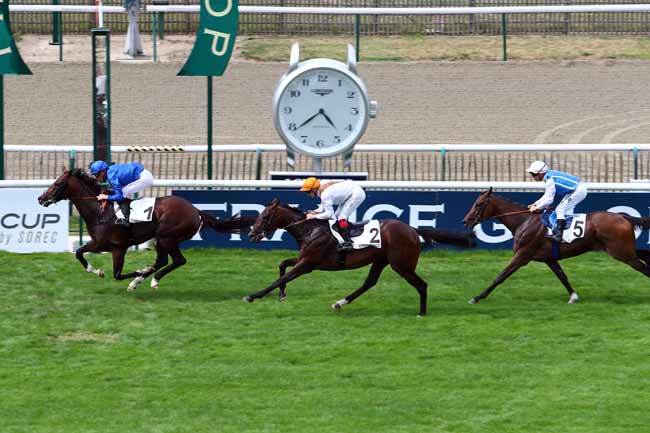 Photo d'arrivée de la course pmu PRIX JEAN PRAT à CHANTILLY le Dimanche 9 juillet 2017