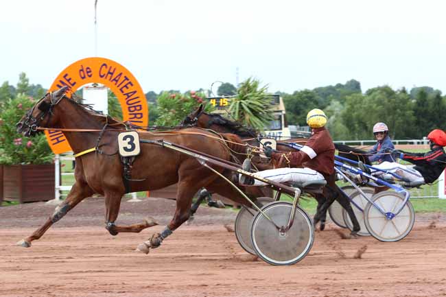 Photo d'arrivée de la course pmu PRIX COKTAIL JET à CHATEAUBRIANT le Mardi 11 juillet 2017