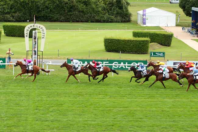 Photo d'arrivée de la course pmu PRIX DE BOURGOGNE à MAISONS-LAFFITTE le Mercredi 12 juillet 2017