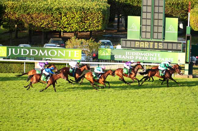 Photo d'arrivée de la course pmu JUDDMONTE GRAND PRIX DE PARIS à SAINT-CLOUD le Vendredi 14 juillet 2017