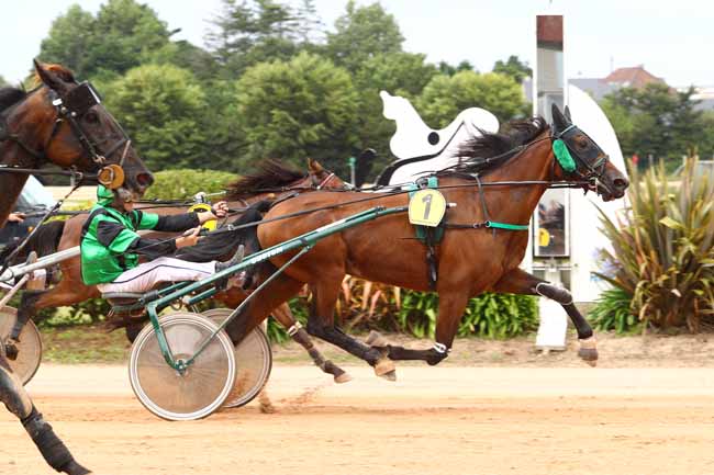 Photo d'arrivée de la course pmu PRIX FRANCE BLEU COTENTIN 100.7 à CHERBOURG le Mercredi 19 juillet 2017