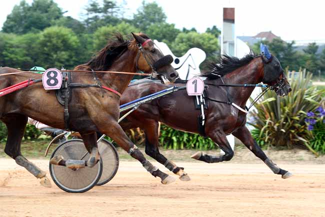 Photo d'arrivée de la course pmu PRIX DE PORTBAIL à CHERBOURG le Mercredi 19 juillet 2017