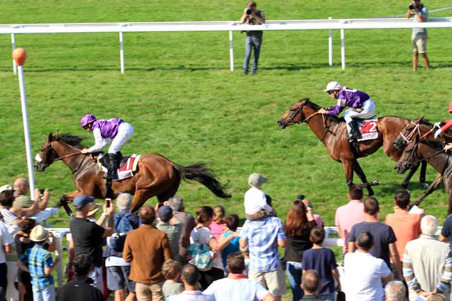 Photo d'arrivée de la course pmu PRIX DE FIERVILLE à CLAIREFONTAINE le Mercredi 16 août 2017