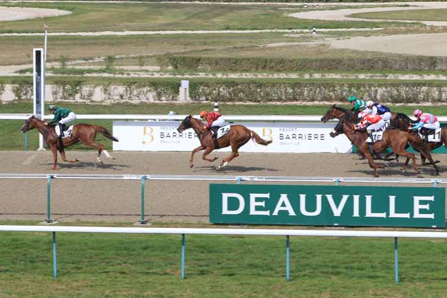 Photo d'arrivée de la course pmu PRIX DU MESNIL-OGER à DEAUVILLE le Lundi 28 août 2017