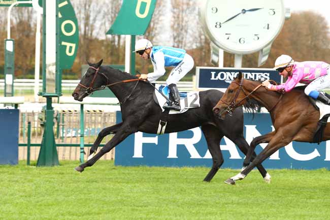 Photo d'arrivée de la course pmu PRIX DE LA GRANDE RAILLE à CHANTILLY le Mercredi 11 octobre 2017