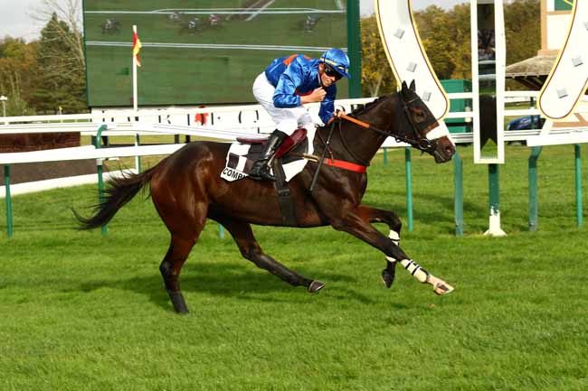 Photo d'arrivée de la course pmu PRIX DE BOURGES à COMPIEGNE le Samedi 28 octobre 2017