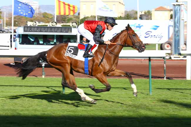 Photo d'arrivée de la course pmu PRIX INDIA SONG à MARSEILLE-BORELY le Lundi 30 octobre 2017
